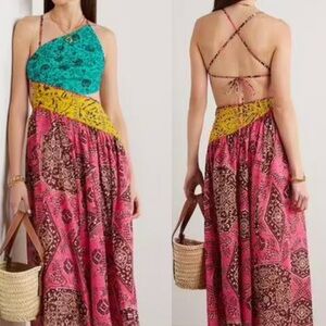 Zimmerman Lulu ruched linen dress